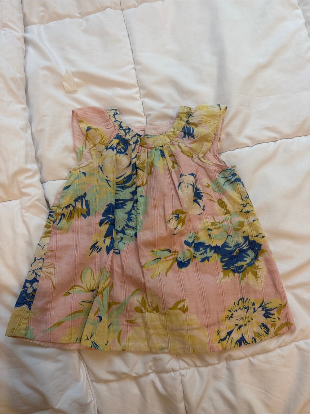 Bonpoint Girls' Pink Floral Cotton Dress size 6m